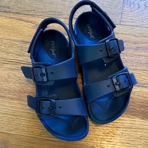 Cat & Jack Kids' Navy Sandals with Buckles, size 11